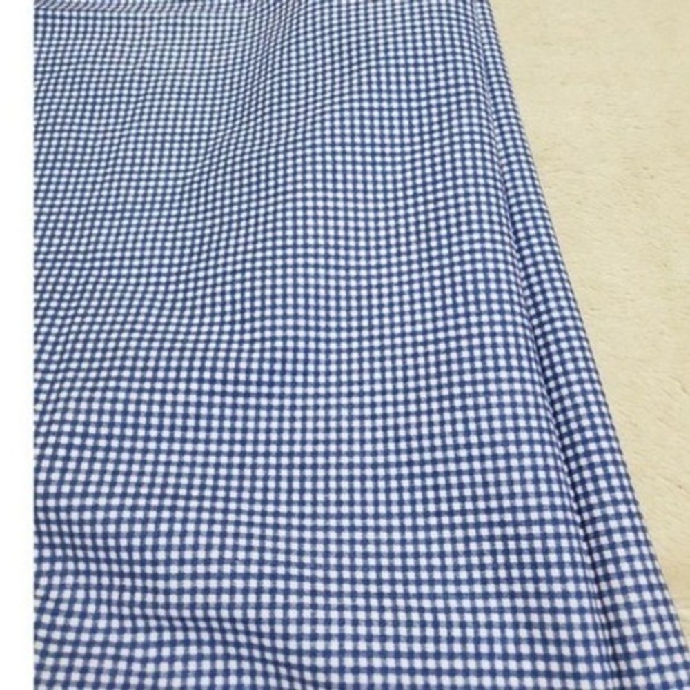 Ralph Lauren Blue White Gingham Plaid Twin Cotton Flat Fitted Sheet Set Bedding